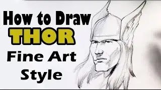 How to Draw Thor - Fine Art Style - Easy Drawings