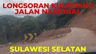 Kondisi Terkini Longsoran Mendatte - Kulinjang, Jalan Nasional Kabupaten Enrekang #V0131