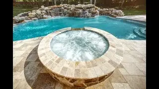 Freeform Pool with Custom Waterfalls and Spa | Woodfield Outdoors
