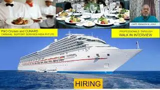 Carnival Cruises Walk in interview tips