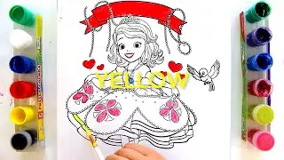 Watercolor Painting Princess Sofia Toy Picture | How to Teach Children to Draw | Kid Coloring TV