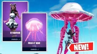 NEW STARFISH Skin and MAN O' WAR Glider Gameplay in Fortnite!