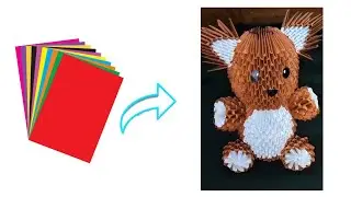 Teddy bear with paper🧸|3d origami teddy bear #trending #viralvideo #3d #3dorigami #love #papercraft