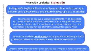 Regresión Logística Estimación