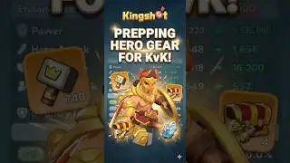 PREPPING Hero Gear Upgrades  💪 ⚔️ Planning Ahead For Next KvK! #kingshotgames #mobilegaming #shorts