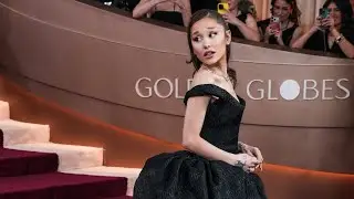 Ariana Grande shines on the red carpet at the Golden Globes