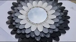 DIY Wall decoration with disposable spoon