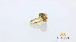 Judaica Stores In NYC Diamond Ring With The Jerusalem Stone Moriah Jewelry Collection