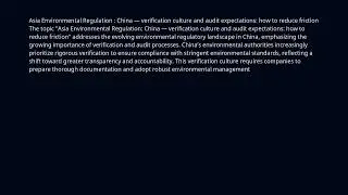 EID Carbon Border Briefing &ndash; 2026-01-27 &ndash; Asia Environmental Regulation : China &mdash; verification cult&hellip;
