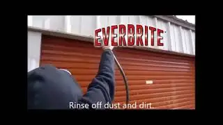 Instructions to restore faded garage | storage doors with Everbrite Coatings