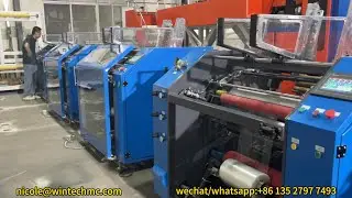 500mm Automatic PE Cling Film Rewinder with Protective Cover and Conveyor Belt，Stretch Film Rewinder