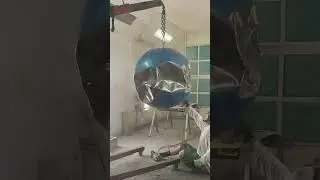 Viral Art: The Hypnotic Blue Sphere Sculpture Everyone Loves 🌌🔵  #ArtWonder