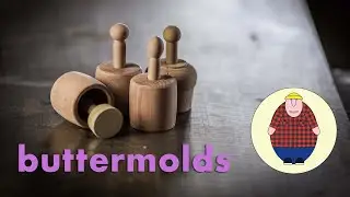 woodturning four buttermolds // Butterformen Drechseln