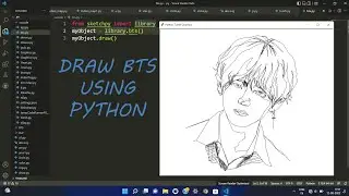 Draw #BTS using #Python SketchPy.