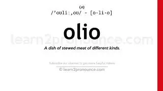 Произношение попурри | Определение Olio