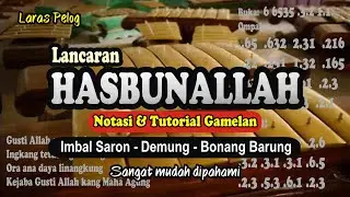 Notasi Bonang Imbal Saron Lancaran Hasbunallah
