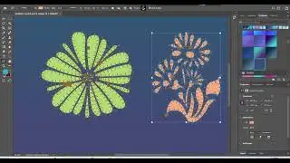 How to design and create layered shapes in adobe photoshop with blended colours