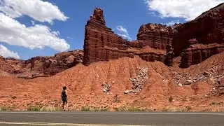 Route de capitol reef NP. travelling capitol reef west to east