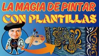 Como Hacer Pavo Real / Pintura Acrílica + Plantilla Stencil + Estarcido