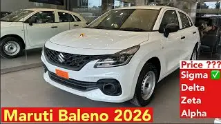New Base Model Baleno Sigma 2026 l Price -features l #marutisuzuki 