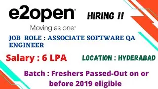 E2OPEN Off Campus Hiring Freshers for the Role of Associate Software QA Engineer | Product-Based |