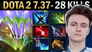 Viper Gameplay Miracle with 28 Kills and Butterfly - Dota 7.38