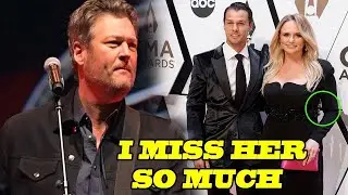 Blake Shelton couldn't hide emotions as Miranda Lambert cuddle Husband at 2021 CMA Awards Red Carpet