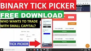 Strategy for Small Capital | Binary Tick Picker | Free Download #livetrading
