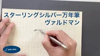 シルバーボディ、吸入式のヴァルドマン 万年筆