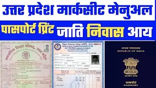 All State Manual Domicile Portal 2025 || Manual Marksheet Print Portal | Manual Passport कैसे बनाएं