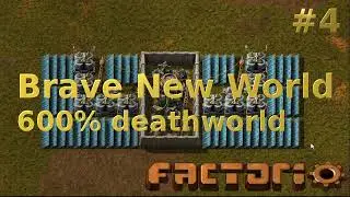 Factorio Brave New World on hardcore mode - 600% deathworld - #4 copper, and artillery on