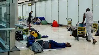 Spanish Airports become makeshift hostels as homeless seek refuge