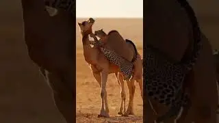 Will the camel successfully fight back in an epic desert showdown #Wildlife #Animals #Nature