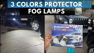 Three Color Led Projector Fog Lamps Installation in Mahindra Thar | 62687 77684