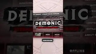 Animated Demonic Gothic Horror Twitch Overlay Package for Streamers #twitch #streamer #horror