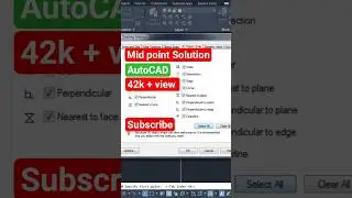 snap mode midpoint solution AutoCAD Tutorial #midpoint #toxic #tutorial #autocad