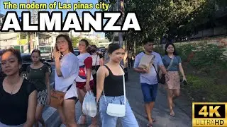 The Real life in Almanza street  Las pi&ntilde;as city Real walking (4k)