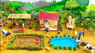 How to make cowshed barnanimals house of animals minihandpump waterpump minicowshed minitractor
