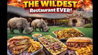   The Wildest Restaurant Ever! Dining Face-to-Face With Rhinos 🦏 Wateringhole Restaurant