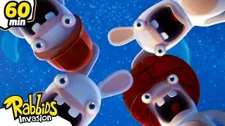 Could it be the moon??? 🌖 | RABBIDS INVASION | 1H Compilation | Cartoon for kids