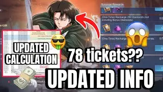 ‼️UPDATED INFO 78 Free Tickets‼️New Cheapest Event Calculations Chart For MLBB X AOT EVENT 💸