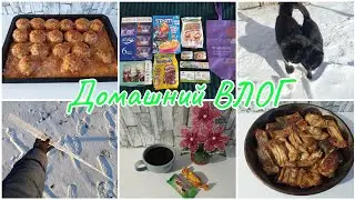 Home VLOG. Real winter. A package from subscribers.