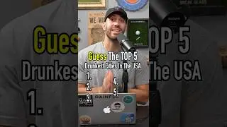 TOP 5 DRUNKEST CITIES In The USA! Can you Guess Any? #shorts #top5 #guessinggame #cities #drinking