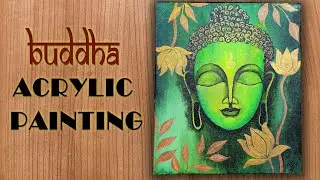 THE BUDDHA | EASY ACRYLIC PAINTING TECHNIQUES FOR BEGINNERS | EASY ABSTRACT ACRYLIC PAINTING IDEAS