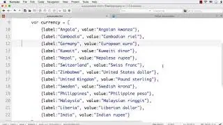 jQuery UI Autocomplete: Select Country Name & Display Corresponding Currency