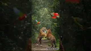 Tiger Face-Off: Fight or Friendship?