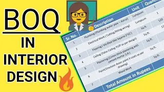 BOQ in Interior Design | What is Bill of Quantities | BOQ in Hindi | BOQ kya hota hai?