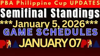 PBA Standings January 6 & Schedule | January 7, 2026 #pba #pbagamestoday #pbaschedule #pbastandings