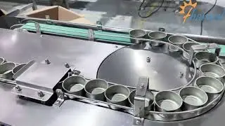 #Automatic tin can #washing machine, 8 heads #piston #filling machine, Double head metal can #seamer