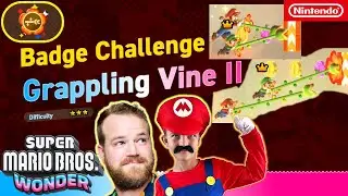 Grappling Vine II | Badge Challenge | Deep Magma Bog | Super Mario Bros. Wonder